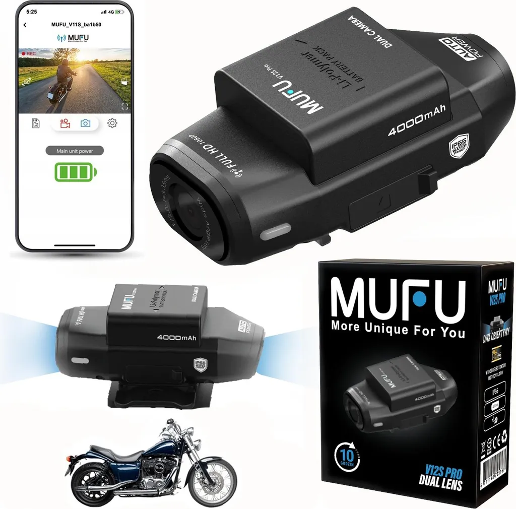 Caméra moto 1080p 30fps boîtier étanche grand angle enregistreur vidéo