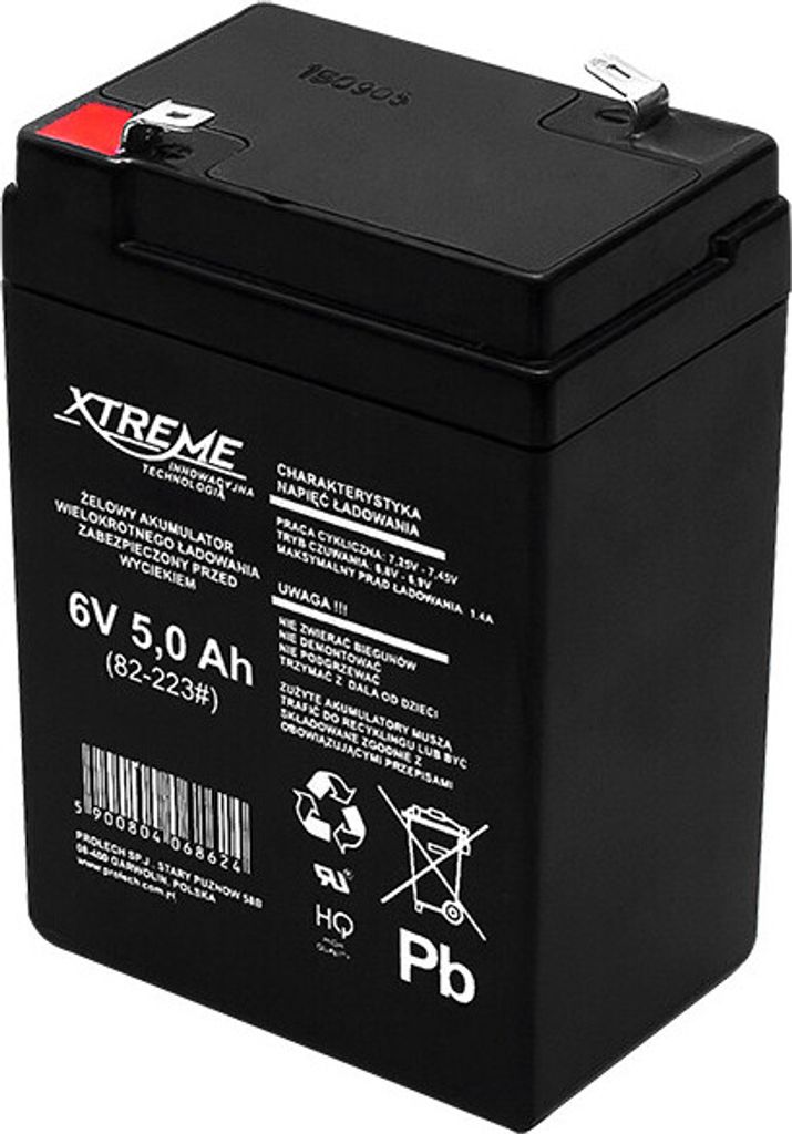 Batteria al gel 6V/5Ah RT650 (109 x69x46 mm) Immagine del prodotto 