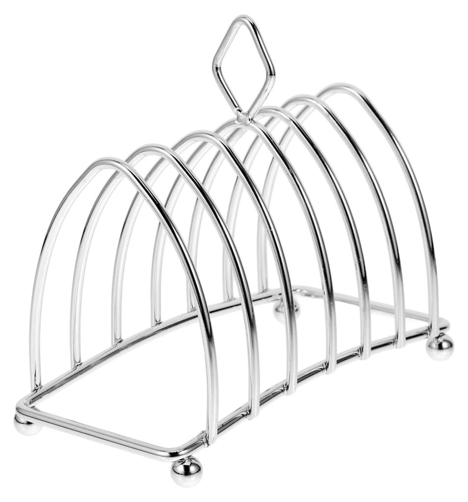 Toasthalter aus Edelstahl - Mehrzweck Toastständer mit Tragegriff für die Küche und Buffet