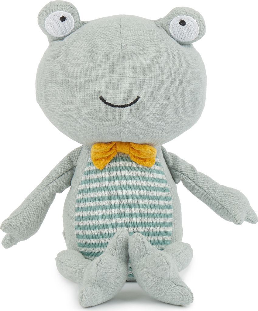 Bieco Frosch Kuscheltier | 20 cm | Leinen Kuscheltier Baby | Baby Kuscheltier Mädchen & Junge | Stuffed Animal | Frosch Stofftier Baby | Süße Ba...