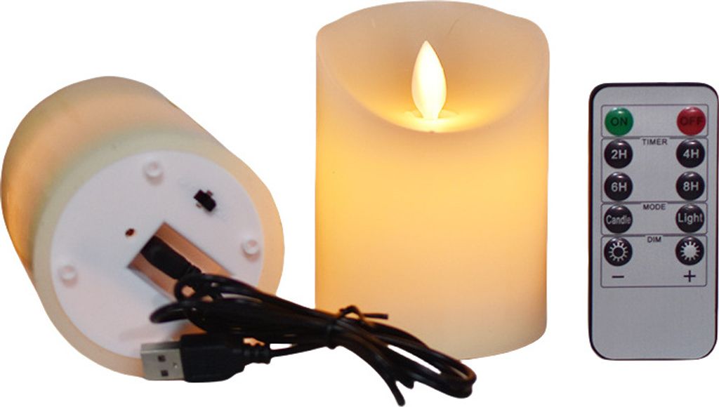 INF LED-Kerzen, wiederaufladbare, batteriebetriebene Leuchten mit Fernbedienung M