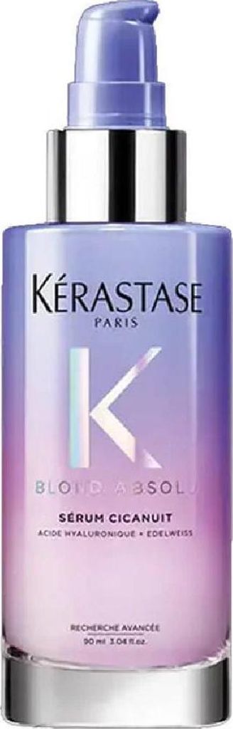 A product shot of a bottle of Kerastase hair serum.