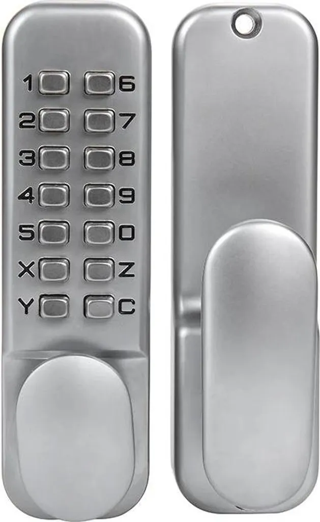 Serrure de porte anti-perte de clé en zinc robuste argent contre l'oubli