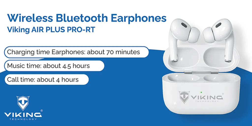 Viking VPRORT Bianche: Cuffie Bluetooth Eleganti con Microfono - 9
