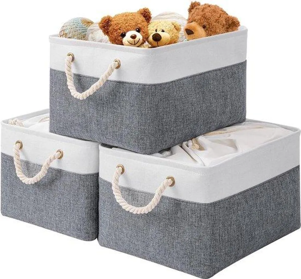 Rangement dressing pour pulls et serviettes - Boîte rembourrée 3 pcs