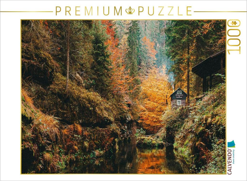 CALVENDO Puzzle Edmundsklamm, Böhmische Schweiz | 1000 Teile Lege-Größe 64x48cm Foto-Puzzle für glückliche Stunden