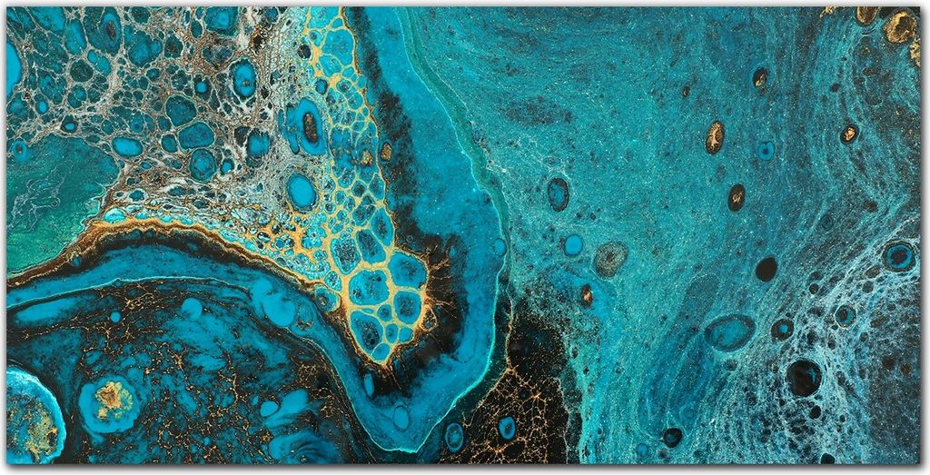 Coloray - Bild aus Glas - Glasbilder - 100 x 50 cm - Glasblock mit Bild Gehärtetes Glas Wohnzimmer Küche Dekoration Wanddekoration - Abstraktion