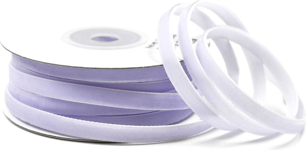 Samtband 6mm x 10m Rolle Helllila