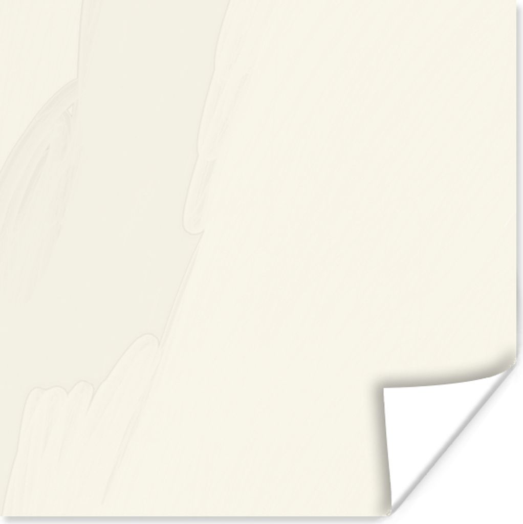 MuchoWow Poster Design - Taupe - Abstrakt 75x75 cm - Wand Dekoration