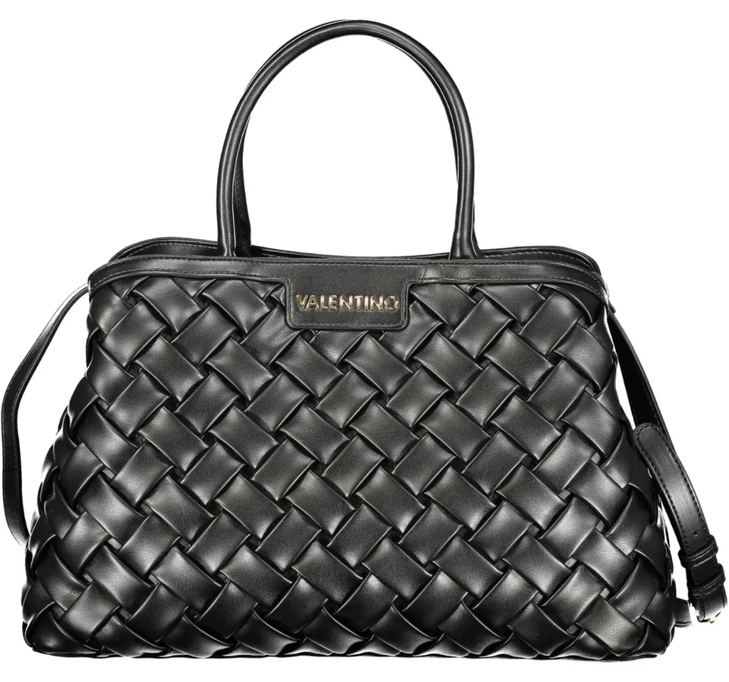 Sac à main noir anti-rayures pour femme - Compact et spacieux avec logo