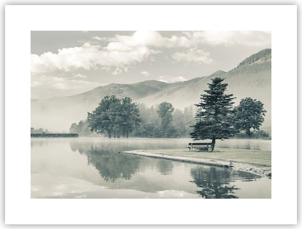 Poster - Poster ohne Rahmen - Cool Landschaft Berge - 40x30 cm - Wand Bild - Wanddeko - Wandbilder - Kunstposter - Wandposter - Bilder - Kunstdruck...
