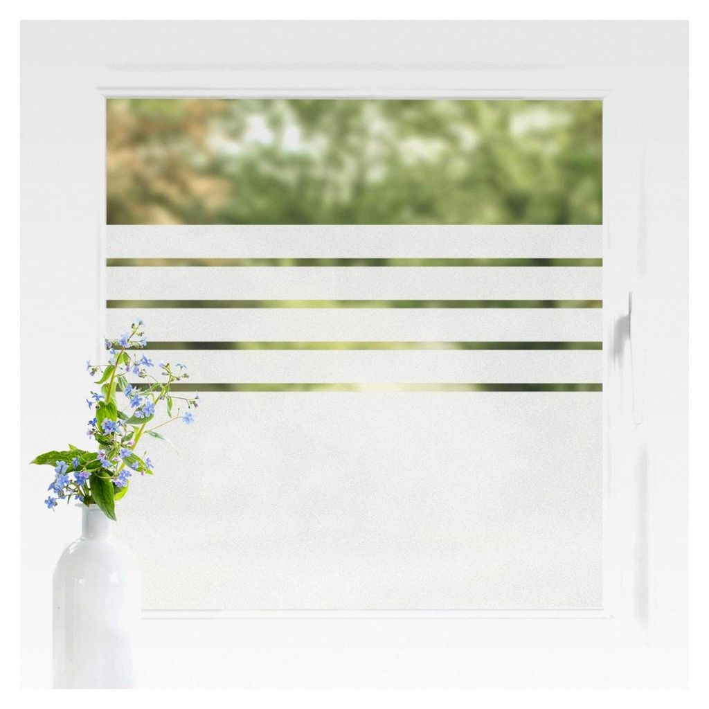 Fensterfolie Sichtschutz Streifen Muster 80 x 100 cm Milchglasfolie