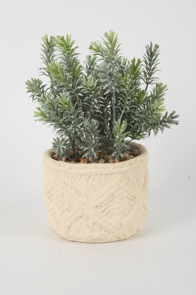 TrendLine Kunstpflanze Lavendel Ø 12 x 24 cm grün/weiß