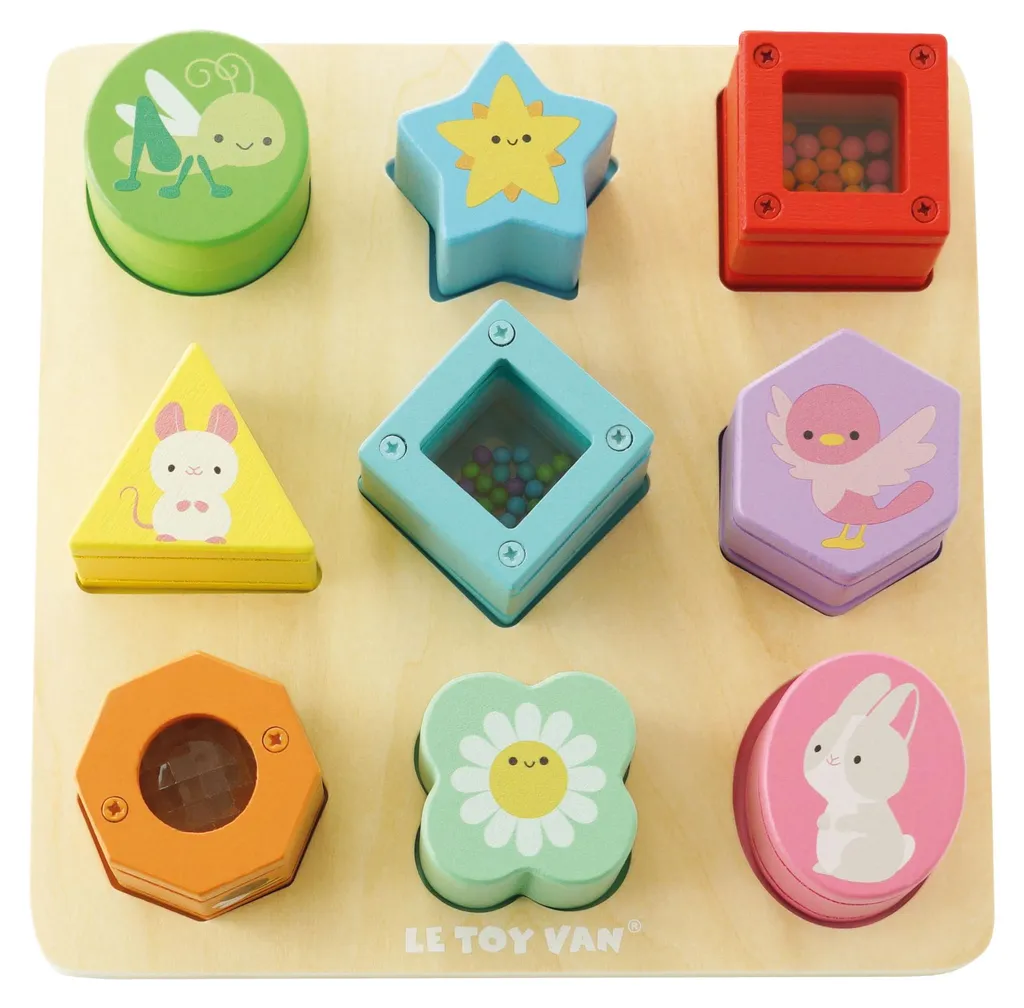 Le Toy Van Sensory Shapes Petits Blocs de Construction en Bois Coloré