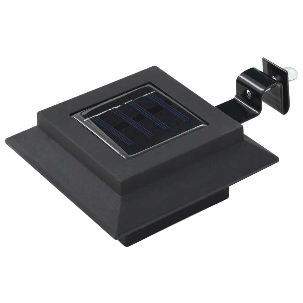 Luci solari per esterni 12 pz. LED Rettangolare 12 cm Nero Immagine del prodotto 