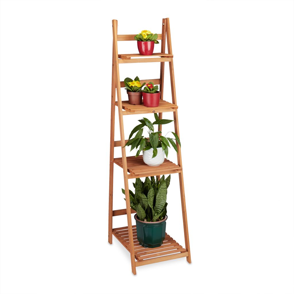 relaxdays Blumentreppe aus Holz