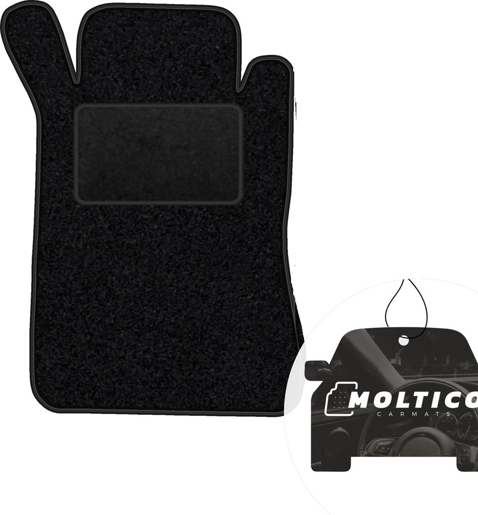 moto-MOLTICO Fahrer Fußmatte Auto Velours Fahrerseite Autoteppiche Schwarz Fahrermatte 1-teilig passend für Mercedes-Benz CLK W209 2002-2009