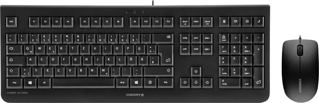 Pack Clavier et Souris USB CHERRY DC 2000 pour Ordinateur de Bureau - 3