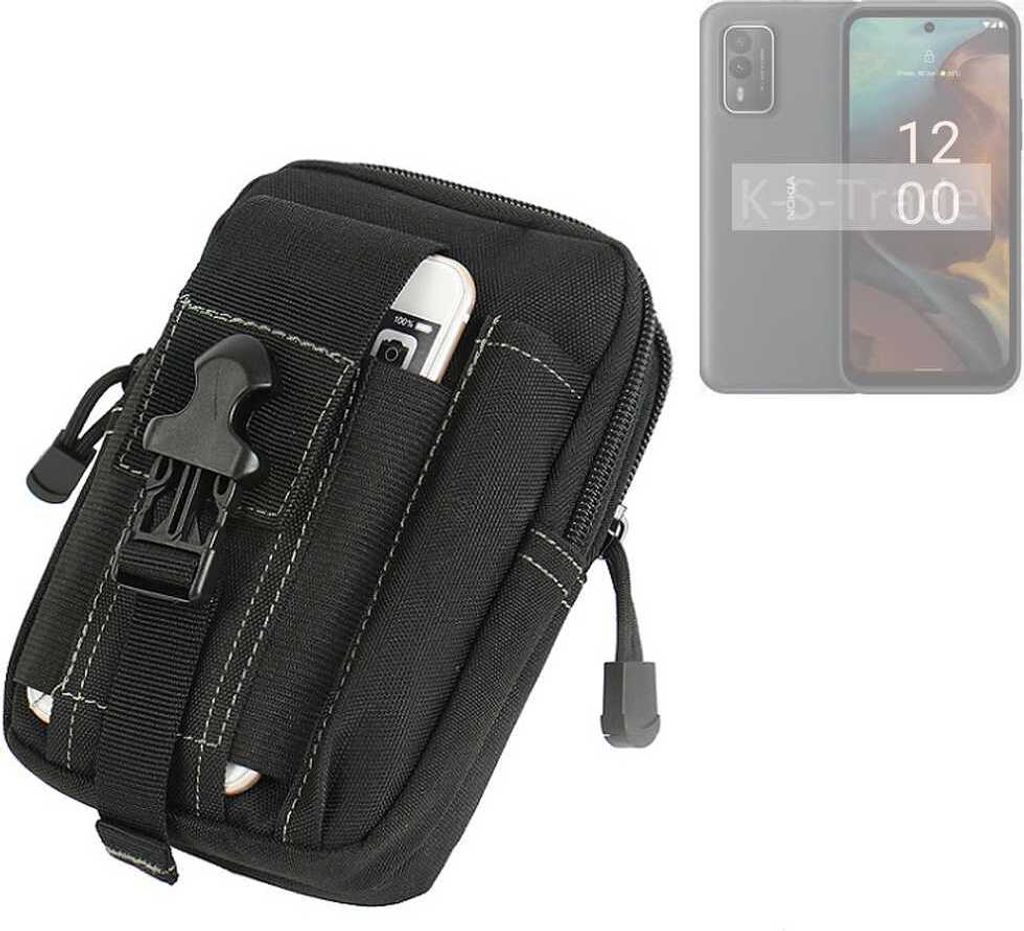 K-S-Trade Gürtel Tasche kompatibel mit Nokia XR21 Gürteltasche Holster Schutz Hülle Handy Hülle Smartphone outdoor Handy-Hülle schwarz