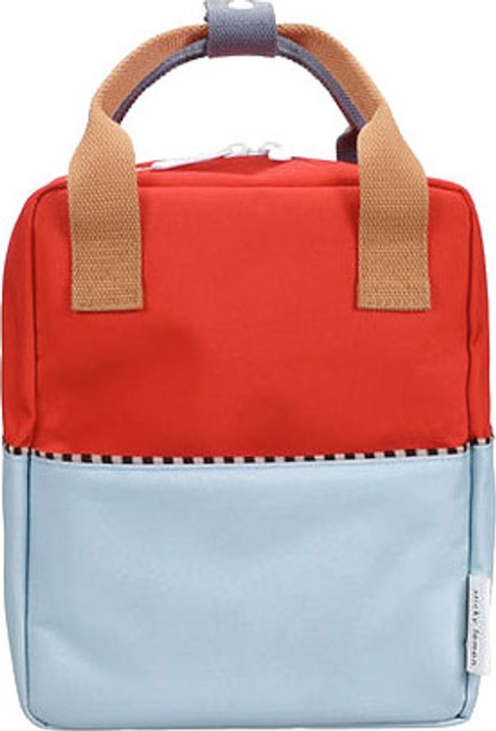 Sticky Lemon backpack small | wonders | colourblocking | red hat + zissou blue - Rot