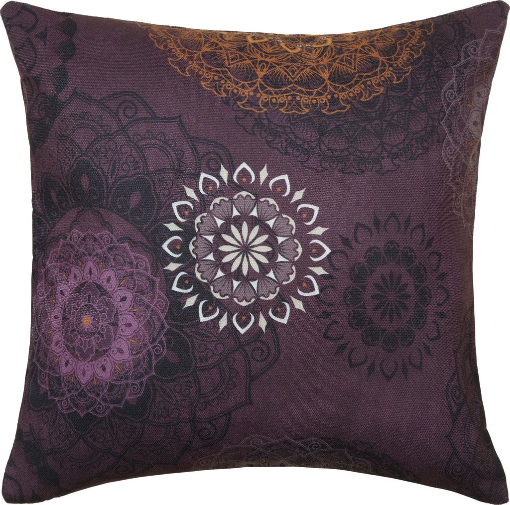 Erwin Müller Kissenhülle Mandala" aubergine 40x40 cm"