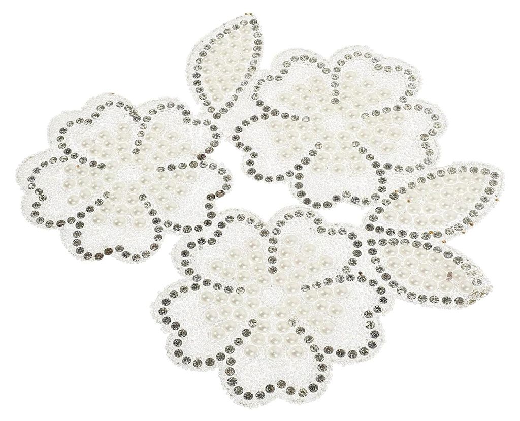 Blumenförmiger Strass Aufnäher zum Aufbügeln für Kleidung, Schuhe und Hüte