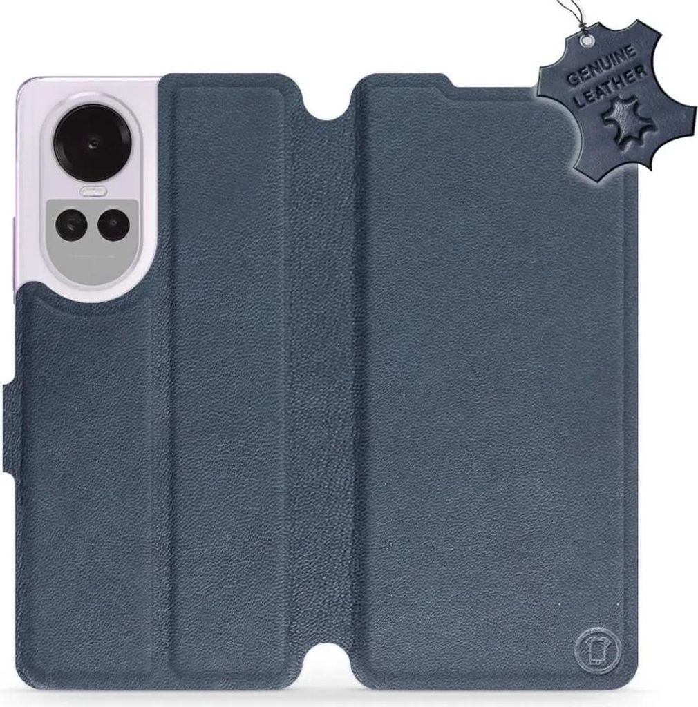 Echtleder Handyhülle für Oppo Reno10 Pro 5G, Mobiwear Leather, Dunkelblau