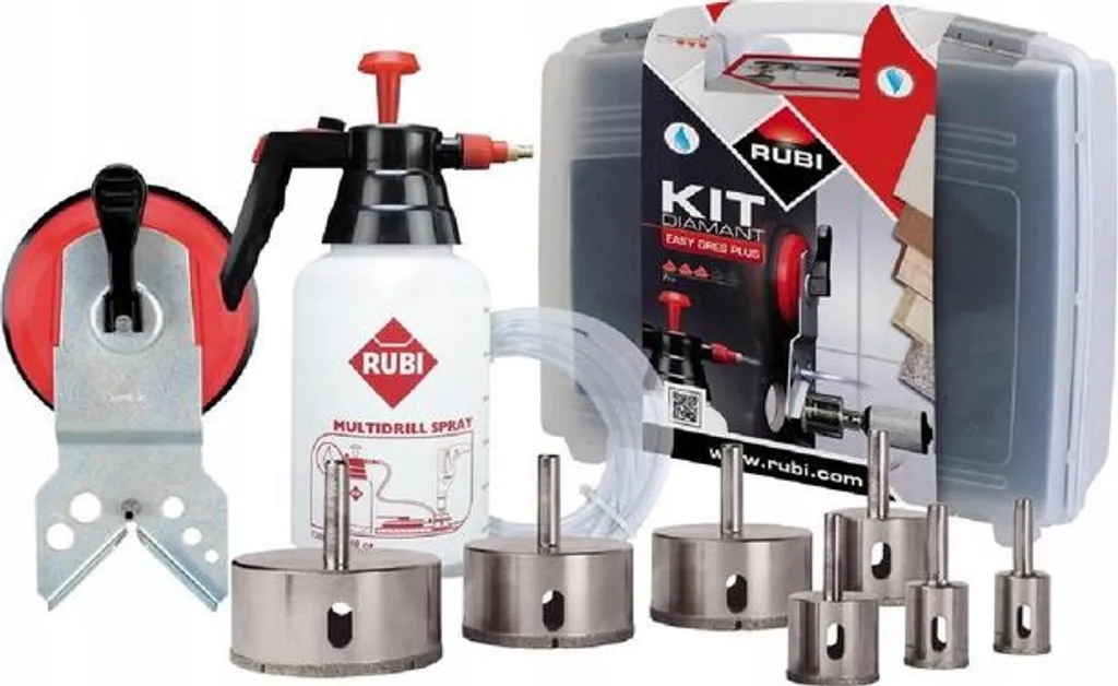 Percez le grès cérame sans casse avec le Kit RUBI Easy Gres Plus 7 pcs - 8