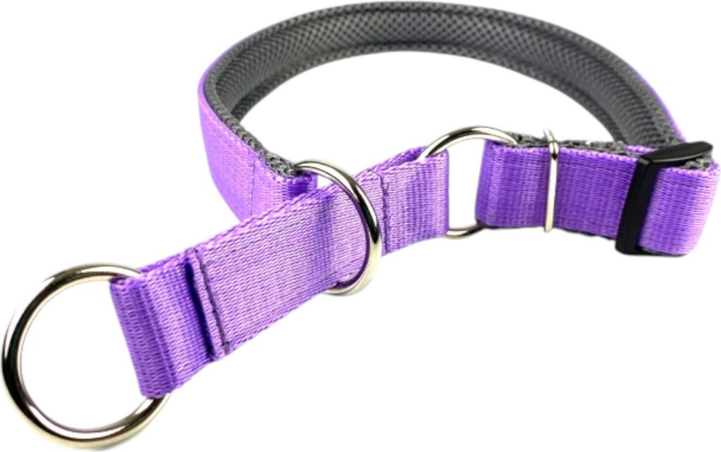 Hundehalsband Zugstopphalsband 20 mm Heidekraut Anti-Zug-Halsband Verstellbar Gepolstert Weiches Nylon