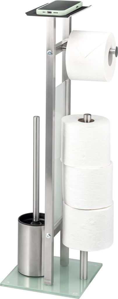 eluno Garniture de WC sur pied 4en1, brosse de WC, Image du produit 