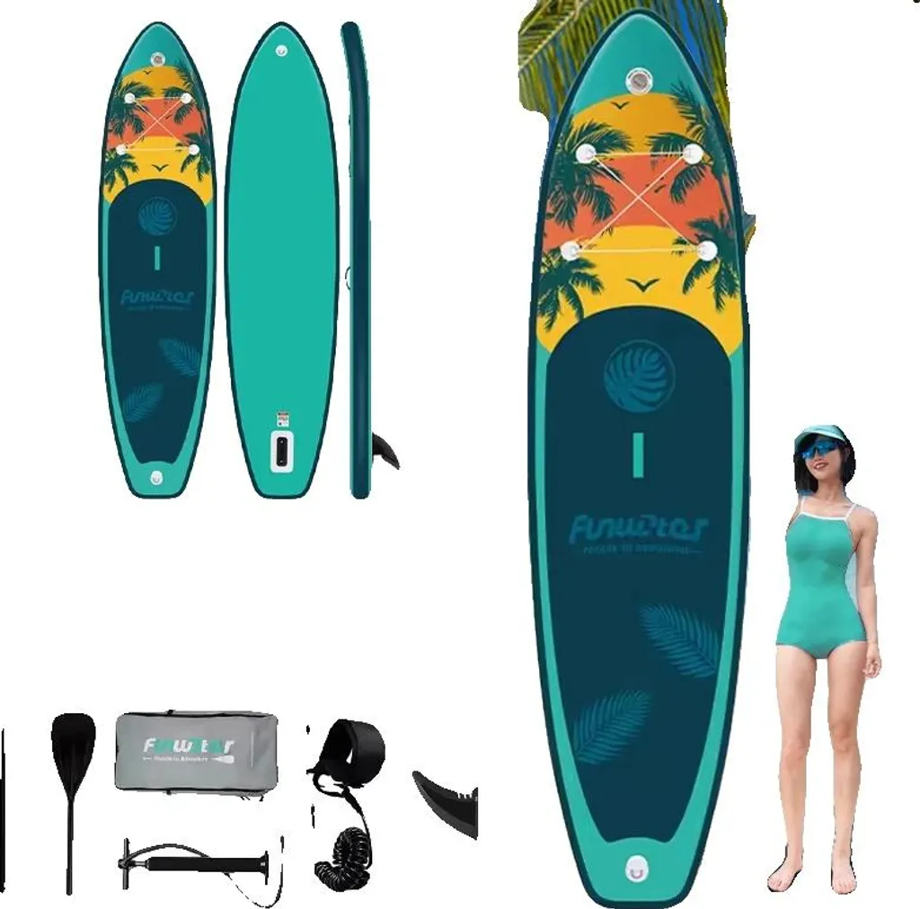Stand-up paddle de balade polyvalent en PVC robuste de 10,5 pieds