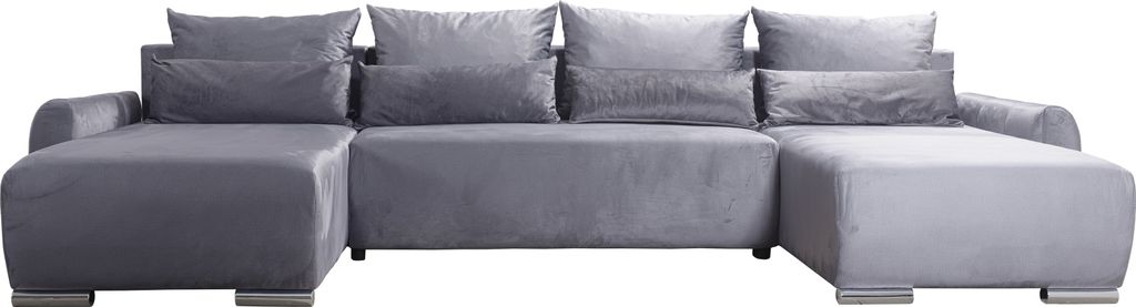 Grau Grosses Ecksofa Bett Koda U Bettencontainer