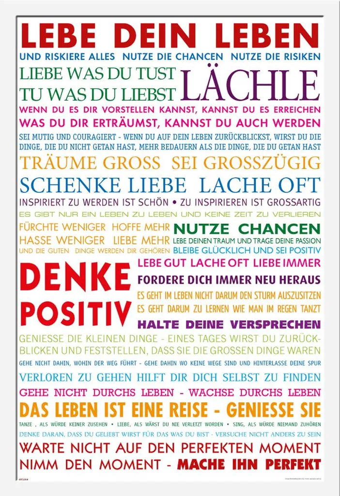 Set Poster Motivazionale + Cornice Professionale Shinsuke® MDF Bianco