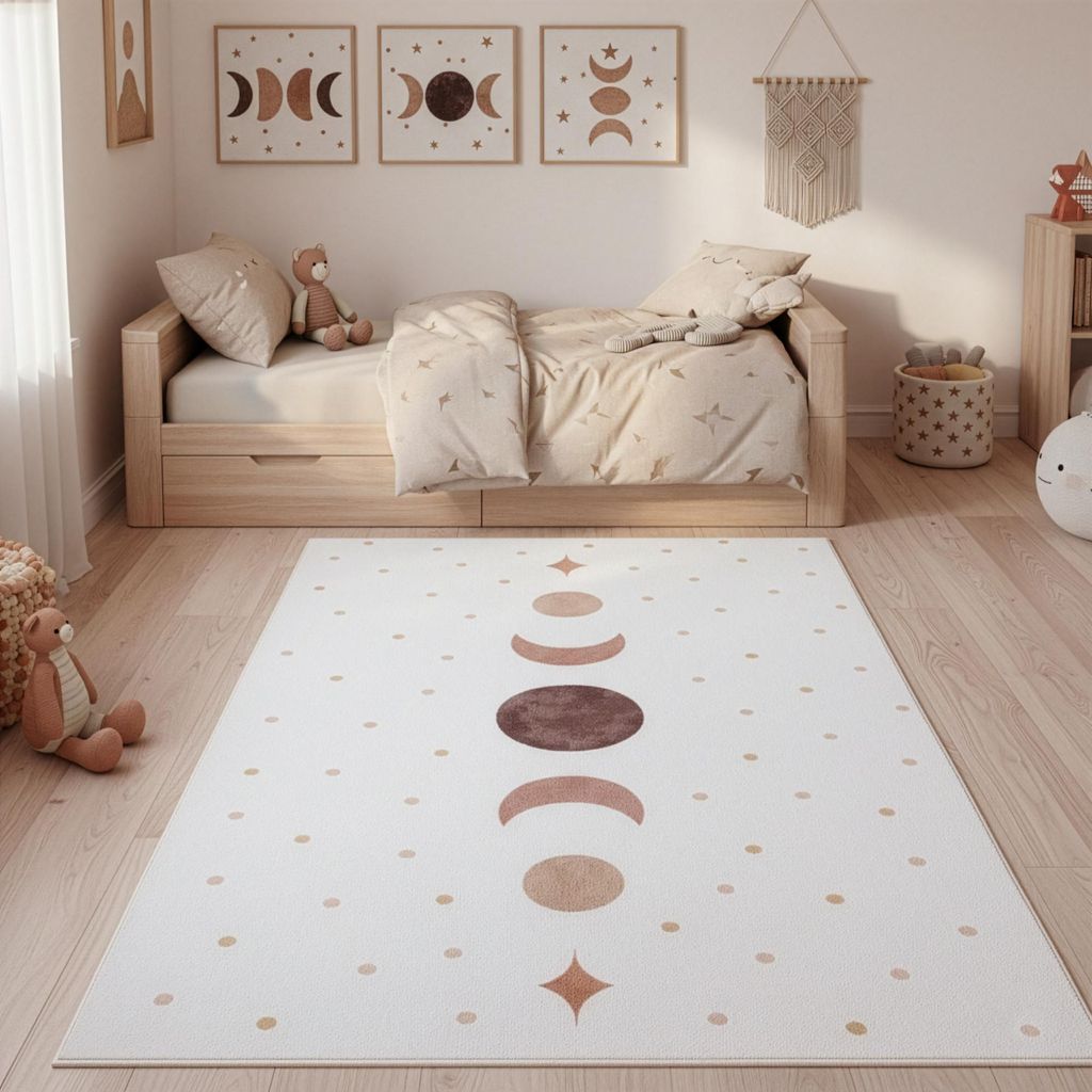 Carpetsale24 Dywan dzieci?cy fazy ksi??yca dywan do pokoju Zdjęcie produktu 