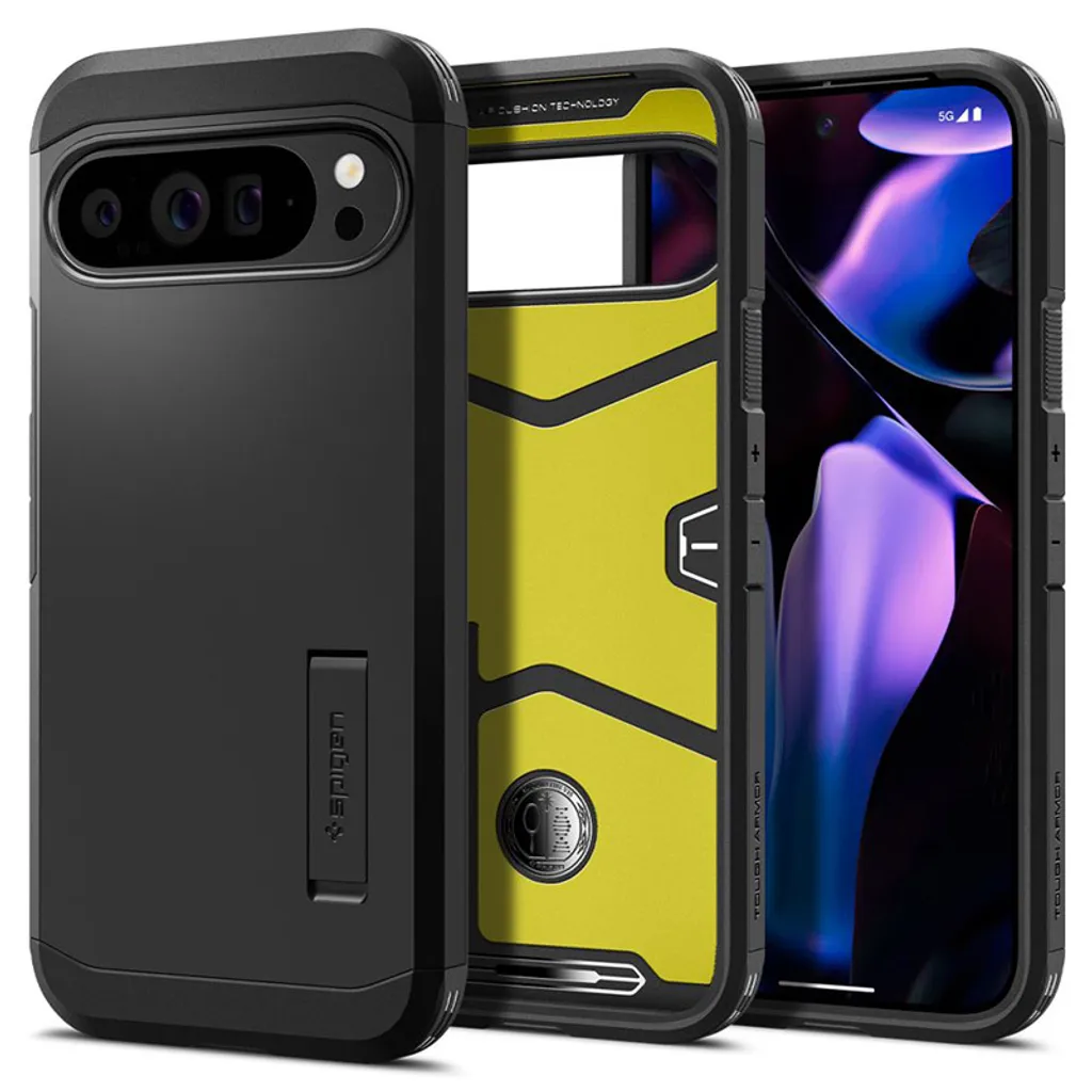 Custodia Spigen ACS07726 Tough Armor Nera per Pixel 9 Pro XL 6.8"