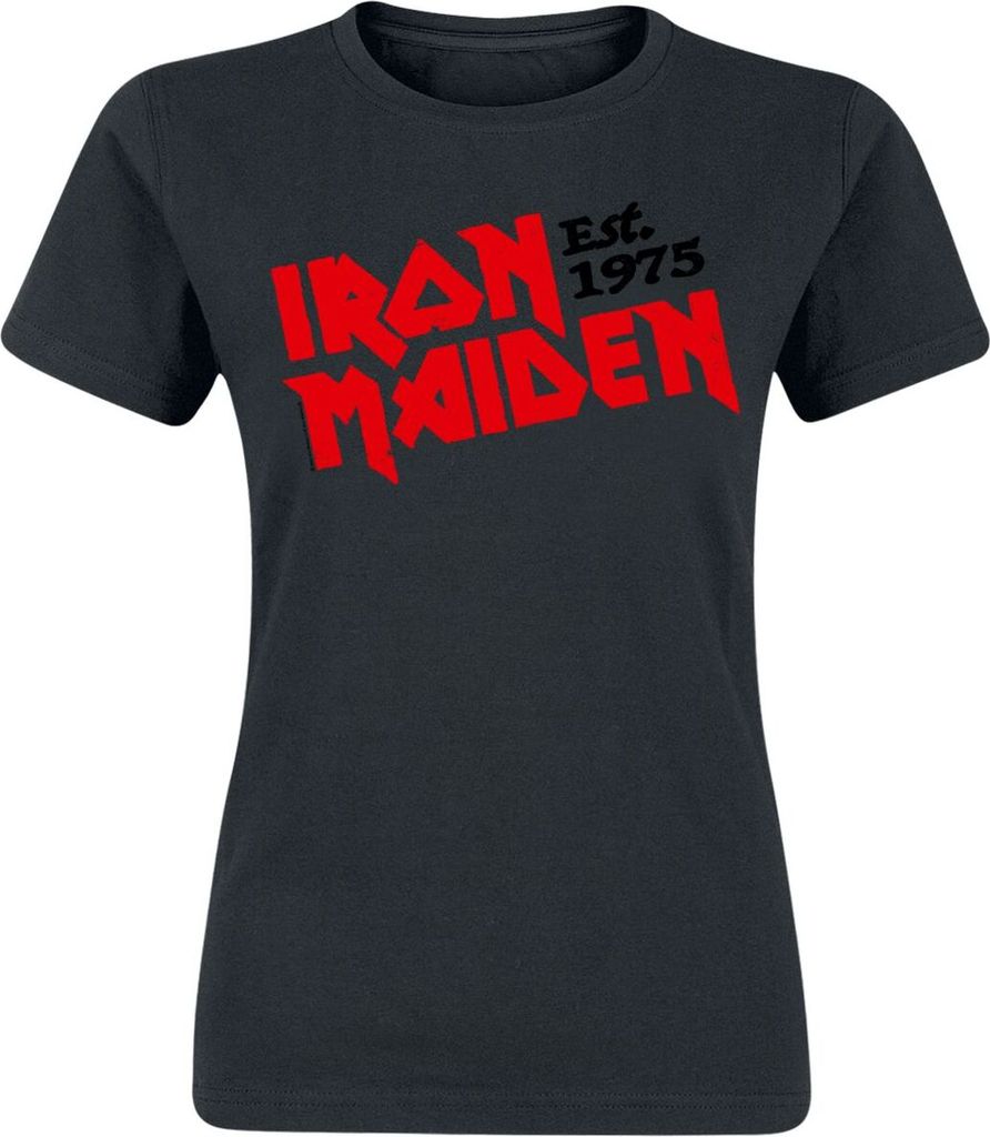 Iron Maiden T-Shirt Damen Est. 1975 schwarz L