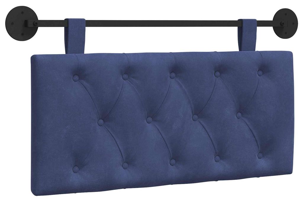 vidaXL Hängendes Kopfteil Polizeiblau Samt