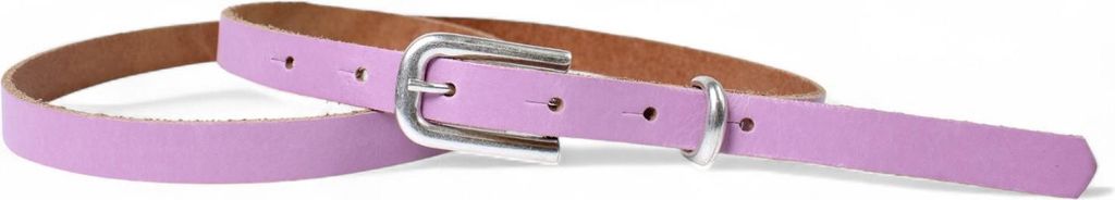 FRONHOFER schmaler Damengürtel 1,5 cm silberne Schnalle & Schlaufe, echt Leder