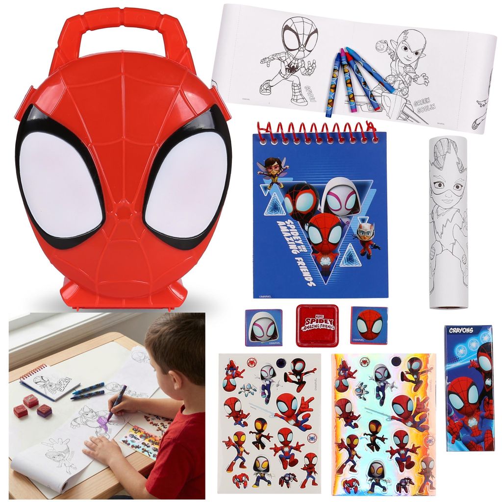 Spidey and His Amazing Friends Kreativset für Kinder, Malset mit Koffer