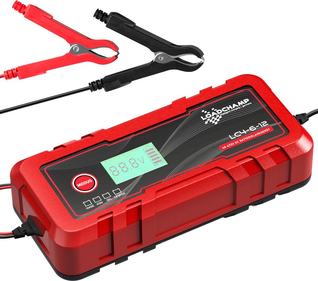 Ladegerät 6V/12V 4A für Auto & Motorrad Batterien 4-120Ah Produktbild 