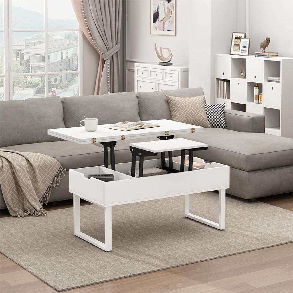 A living room scene with a sectional sofa and a coffee table.