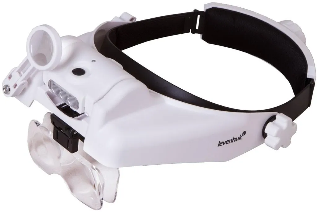 Loupe de tête avec éclairage LED Levenhuk Zeno Vizor HR6 batterie USB 72615