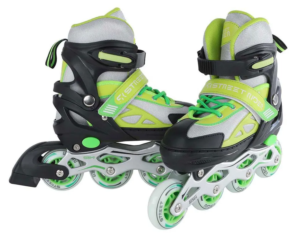 Patins inline vert et noir taille 29-32 rollers réglables enfants
