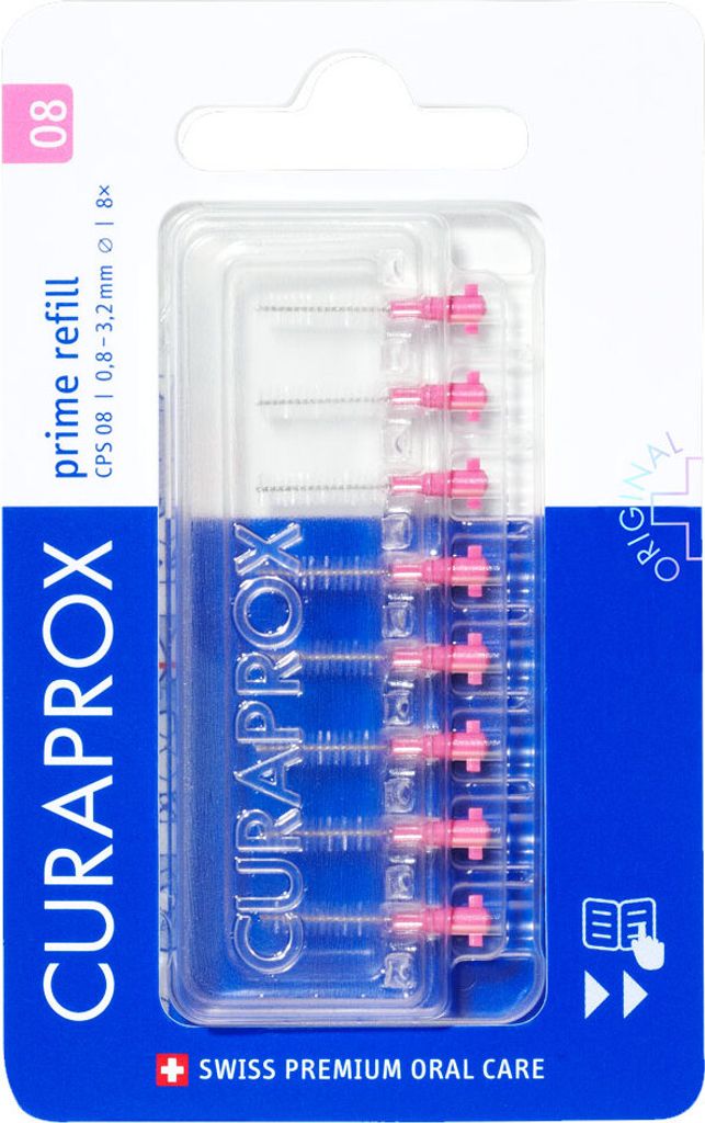 Curaprox CPS 08 Prime - Náhradní Hlavice K Kartáčku (8 Obrázek produktu 