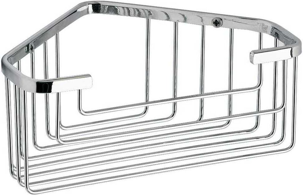 Eckige Ablage aus Edelstahl für die Dusche