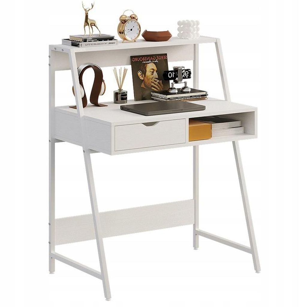 Weißer Computertisch für die Schule, Loft-Tisch, industriell, modern