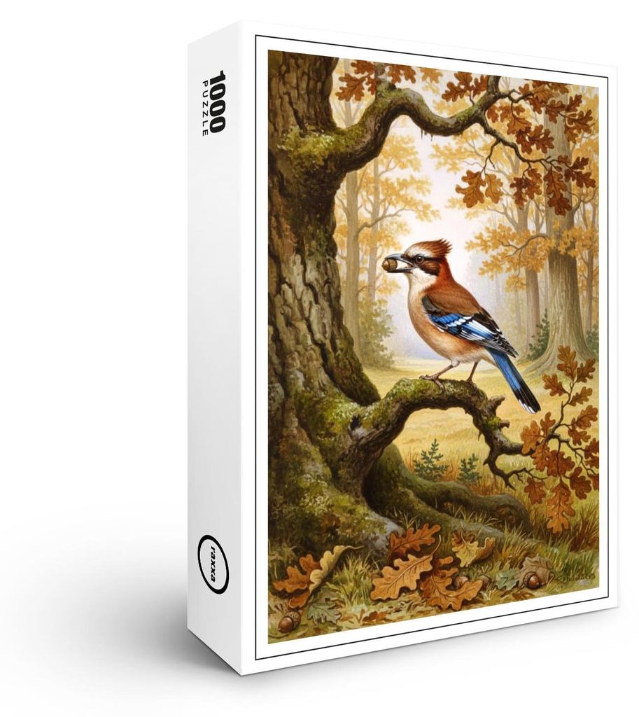 raxxa Premium-Puzzle "Eichelhäher mit Eichel", 1000 Teile