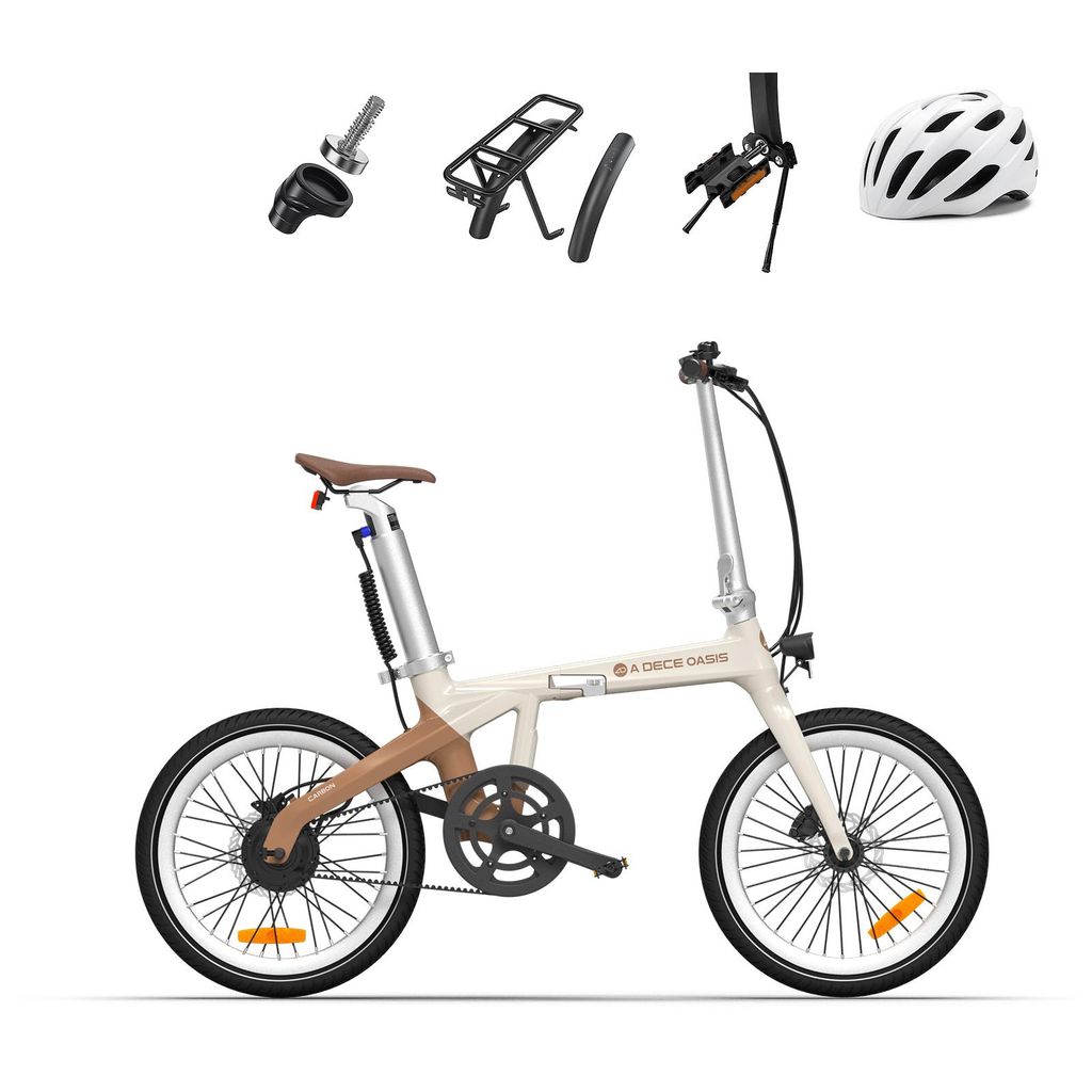 ADO E-Bike Air Carbon Elektrofahrrad, ebike Damen/ebike Herren,Bike,klapprad Riemenantrieb 14,5Kg IPS LCD Display, GPS,ADO APP,250W