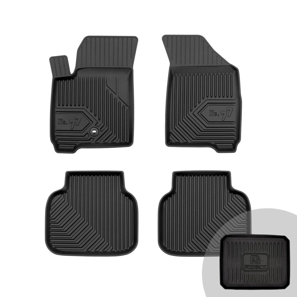 FROGUM No.77 Gummimatten Ganzjahresset von Auto Fußmatten Autofussmatten für Dodge Journey I 2008-2020, für FIAT Freemont 2011-2015