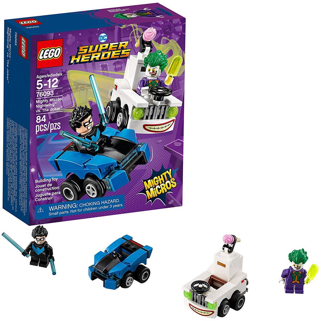 The image shows the packaging of a LEGO set, with the set's contents displayed below.